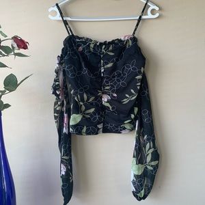 Off the Shoulder Guess Floral Blouse